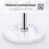 Homde Metal Coat Rack Stand with Natural Marble Base, Stainless Steel Freestanding Coat Tree Hanger with 8 Hooks, Hall Tree for Clothes Jackets Hat Scarves Handbags Entryway Bedroom (Silver) Homde