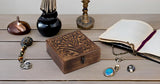 Great Birthday Gifts Handmade Decorative Wooden Jewelry Box With Tree Of Life Carving & Lock & Key Jewelry Organizer Keepsake Box Treasure Chest Trinket Holder Watch Box Storage Lock Box 6 x 6 Inches The Great Indian Bazaar