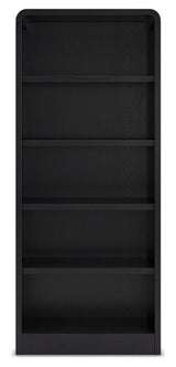 Signature Design by Ashley Rowanbeck Modern Freestanding 5-Tier 72" Bookcase with 3 Adjustable Shelves, Black Signature Design by Ashley