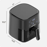 Chefman Air Fryer – 4 QT Compact Airfryer for Quick & Easy Meals, Features Hi-Fry Technology for Extra Crisp, Easy-View Window, Touch Controls with 4 Presets, Nonstick & Dishwasher Safe Basket - Black Chefman