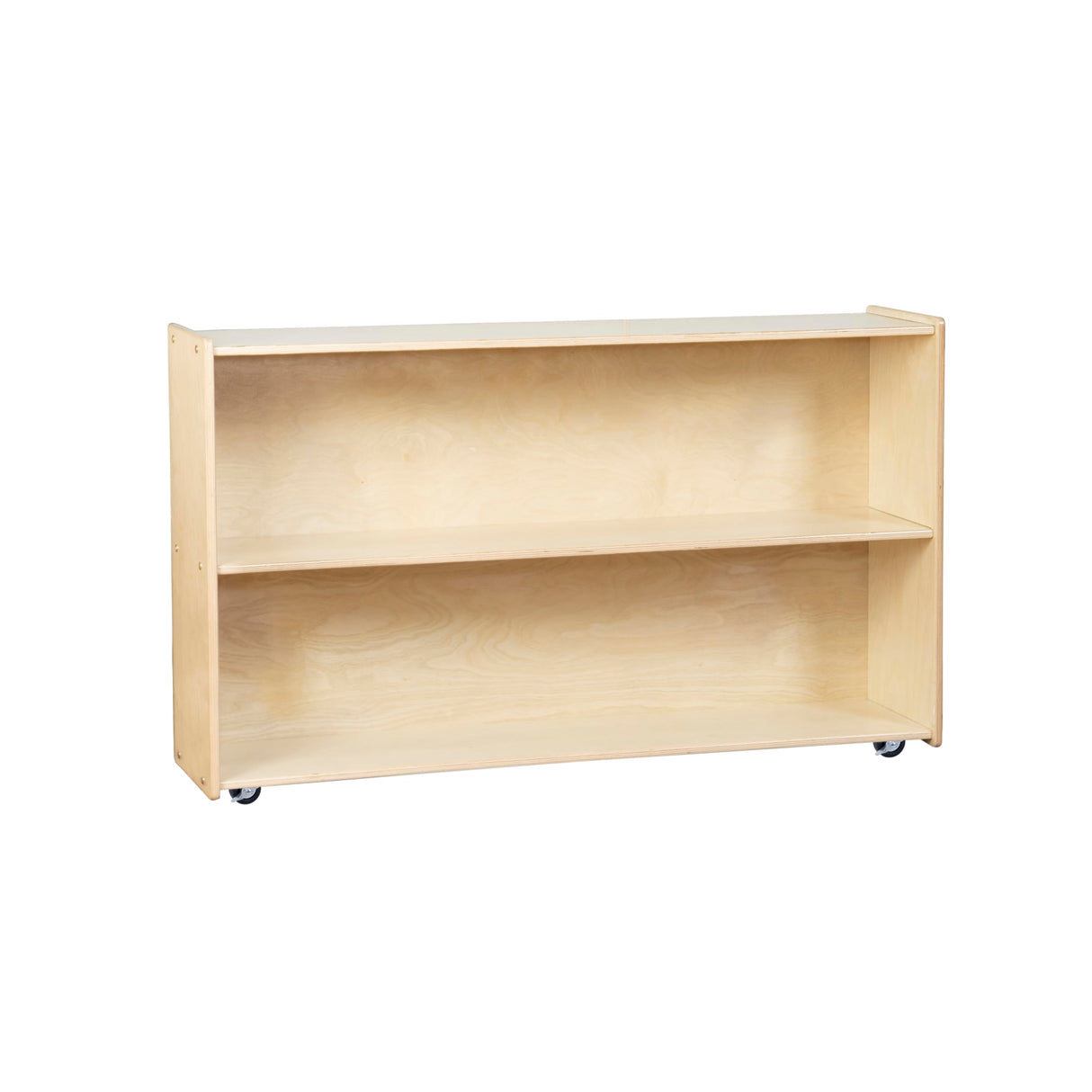 RRI Goods 2 Shelf Montessori Horizontal Bookcase with Wheels (47" Width) |Bookshelf - Toy Storage Organizer, Arts, Crafts & Supplies Storage Unit for Home, Office, Classroom, Daycare RRI Goods