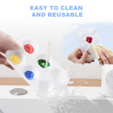 Mltanccy 32 PCS Paint Tray Palette, White Plastic Paint Pallets, 6 Well Rectangular Paint Watercolor Palette for Students, Premium Paint Holder Tray for Painting Party, DIY Craft and Art Class Mltanccy