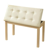 ZHRUNS Duet Piano Bench Wooden Keyboard Bench with Storage, Wooden Piano Keyboard Bench Long, Piano Stool Beige ZHRUNS