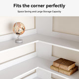 MXV 71.5" Tall L-Shaped Corner Bookshelf, 6-Tier 35.2" Wide Wooden Bookcase with Storage Organizer, Display Shelf for Home, Office, Living Room (35.2") MXV