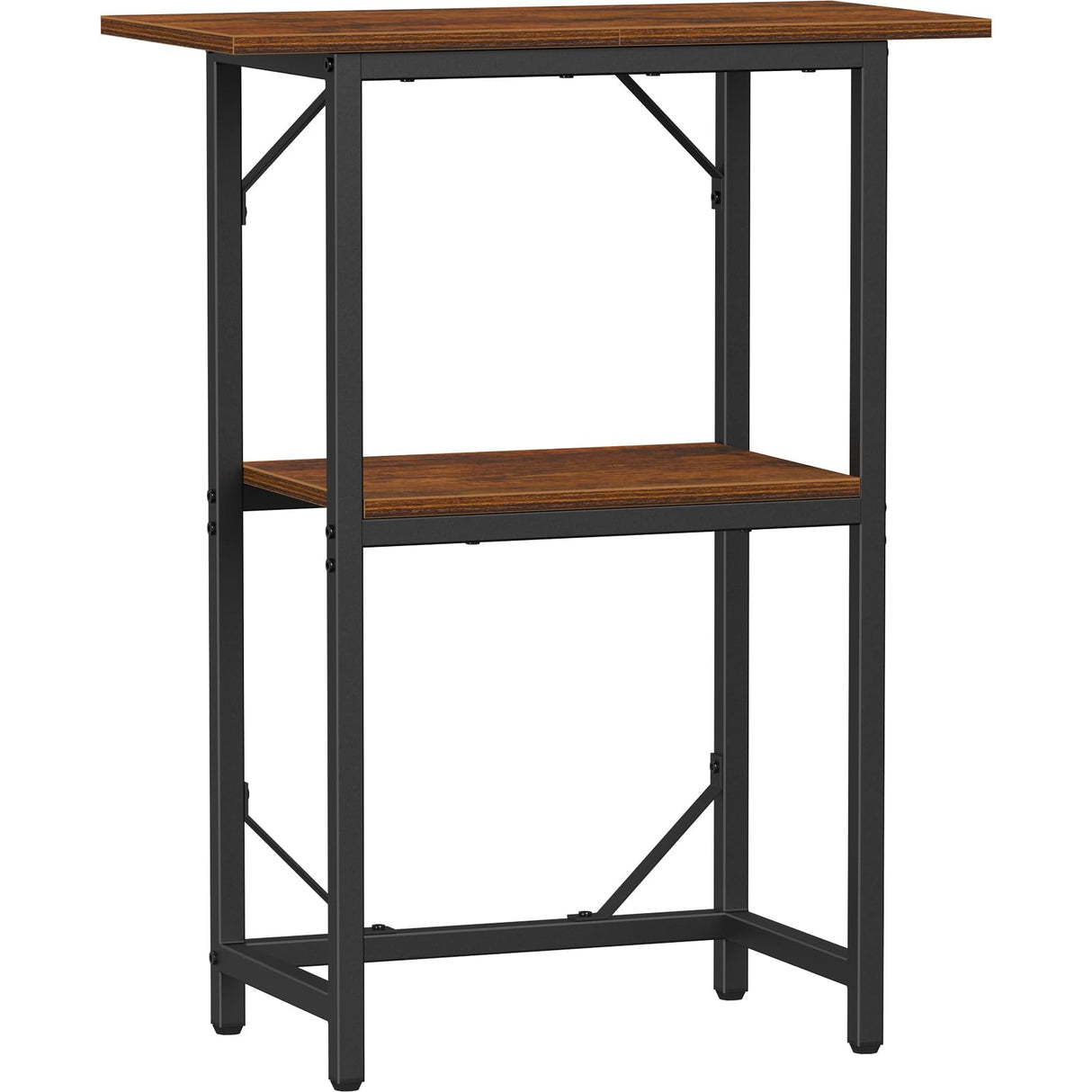 Snughome 10-20 Gallon Fish Tank Stand, Aquarium Stand 2-Tier Storage Shelves, Heavy Duty Terrarium Stand for Home Office Fish Tank Shelf, 24" L x 11.8" W x 30.7" H, Rustic Brown Snughome