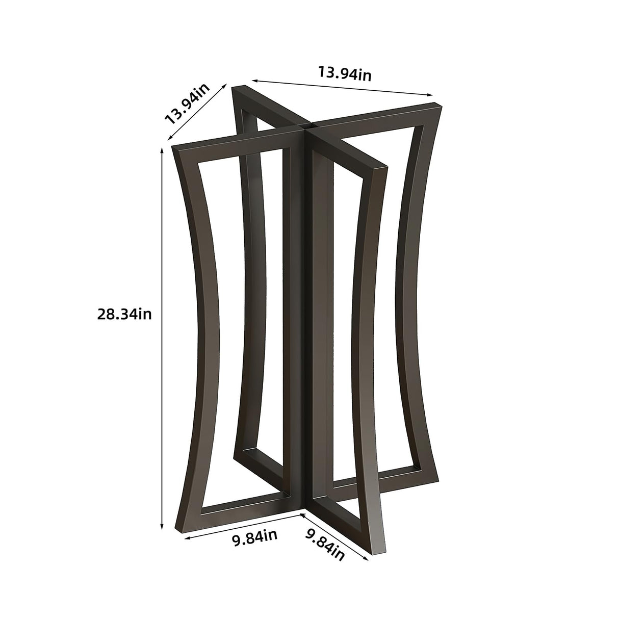 LBSLMJB Metal Desk Legs 28 inch Round Table Base Only for DIY Desk Dining Table Office Table Coffee Table Modern Heavy Duty Wrought Iron Glass and Wood Table Top Base LBSLMJB