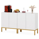 Tribesigns Modern Buffet Cabinet Set, 59 Inch Storage Cabinet with 4 Doors, Freestanding Floor Sideboard Cabinet with Adjustable Shelves, Wood Coffee Bar Side Cabinet for Living Room, Dining Room Tribesigns