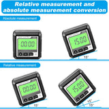 Digital Level Angle Gauge, Converts Between Degrees, Digital Angle Finder Backlit LCD Digital Magnetic Protractor Inclinometer Level Box, Angle Finder Tool Protractor HKZTUY