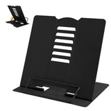 Metal Book Stand - Adjustable Book Holder for Reading (Full Black) Camelmother