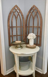 Farmhouse arched window frames WoodArtSupply