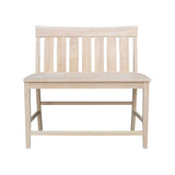 IC International Concepts International Concepts Ava Tall, Unfinished Bench IC International Concepts