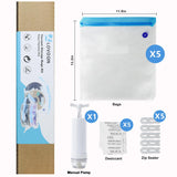 LOVOON Filament Storage Bags 16pcs, 3D Printer Filament Storage 5 Bags Vacuum Sealed Kit with 5pcs Desiccant, Hand Pump, Perfect for 3D Filament Storage or Using After Filament Dryer Box LOVOON