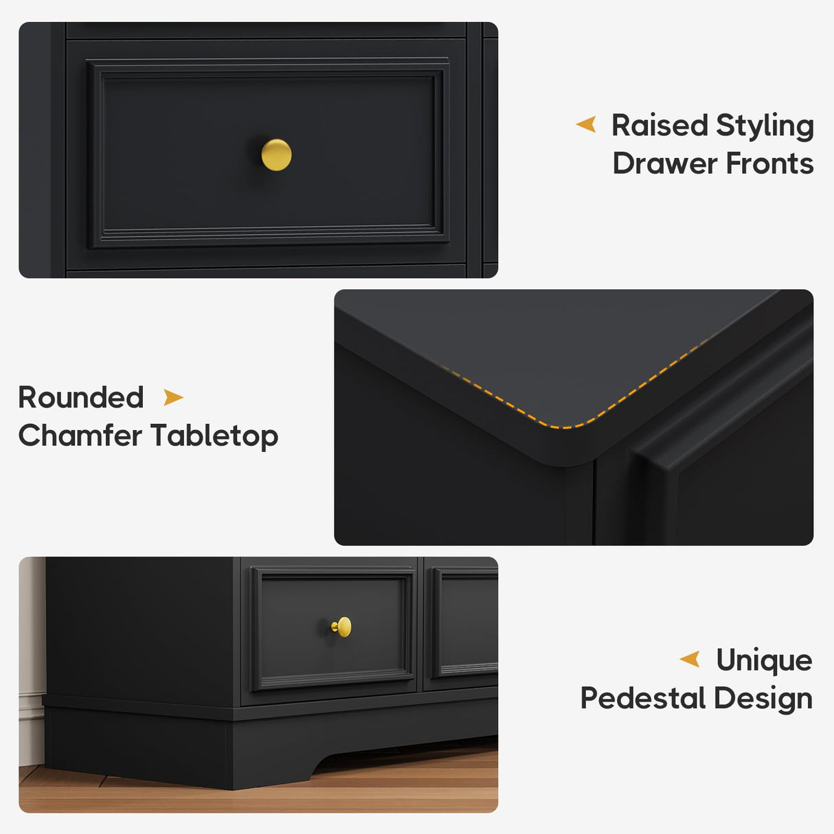 Hasuit Large Dresser with 12 Drawers for Bedroom, 61.4'' Long Modern Chest of Drawers, Black Wide Dressers Clothes Closet, Wooden Bedroom Funiture Storage Organizer Hasuit