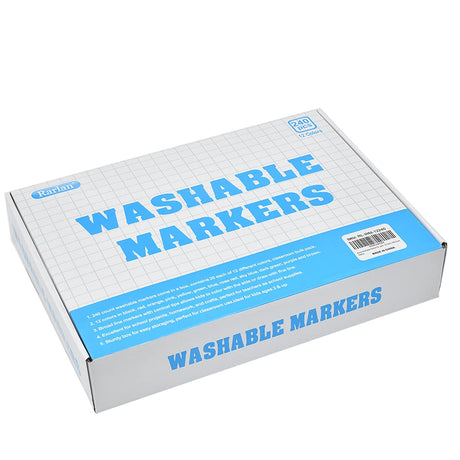 Rarlan Washable Markers Bulk, Markers for Kids, Bulk pack, 12 Colors, 240 Count Rarlan