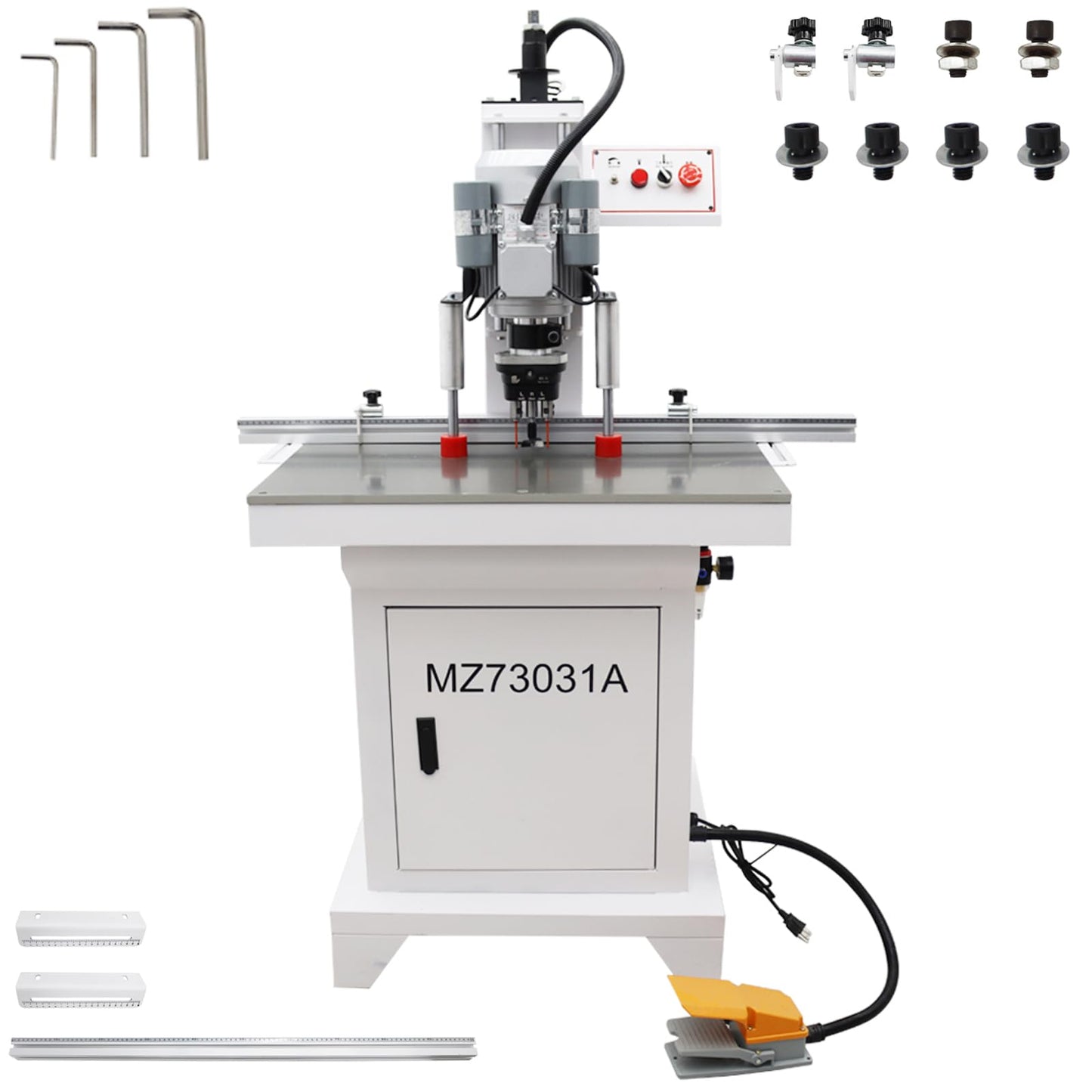 WYDDDARY Hinge Drilling and Boring Machine Hinge Boring Drill Press Machine Precision Woodworking Drilling for Cabinet and Furniture Single Head(48-6) 110V 1500W 2880RPM 0-50mm Depth - WoodArtSupply