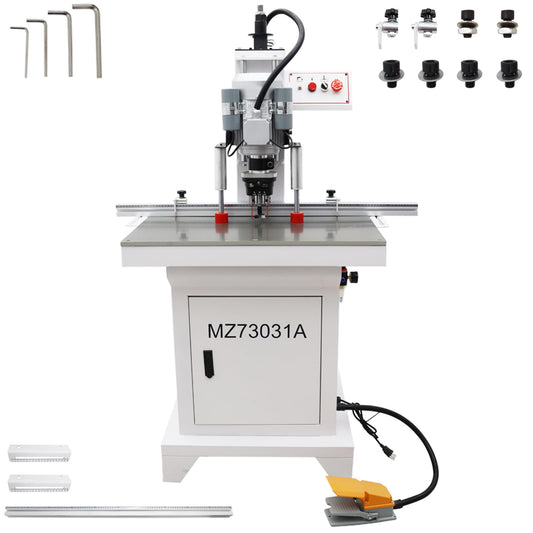 WYDDDARY Hinge Drilling and Boring Machine Hinge Boring Drill Press Machine Precision Woodworking Drilling for Cabinet and Furniture Single Head(48-6) 110V 1500W 2880RPM 0-50mm Depth - WoodArtSupply