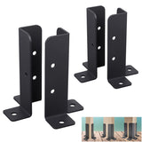 Wpbhk 4Pcs Adjustable Deck Post Anchor Base Brackets Fit 1.5x1.5,2x2,2x4,4x4 Post,Heavy Duty Reversible Wood Fence Post Base Brackets kit for Pergola Railing Mailbox Wpbhk