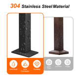 Deck Man 2Pack Deck Railing Posts Stainless Steel Cable Railing Post(2"×2") with 1/8 Cable Railing Kit, Level drilled (2, Black, 40.5 inch) Deck Man