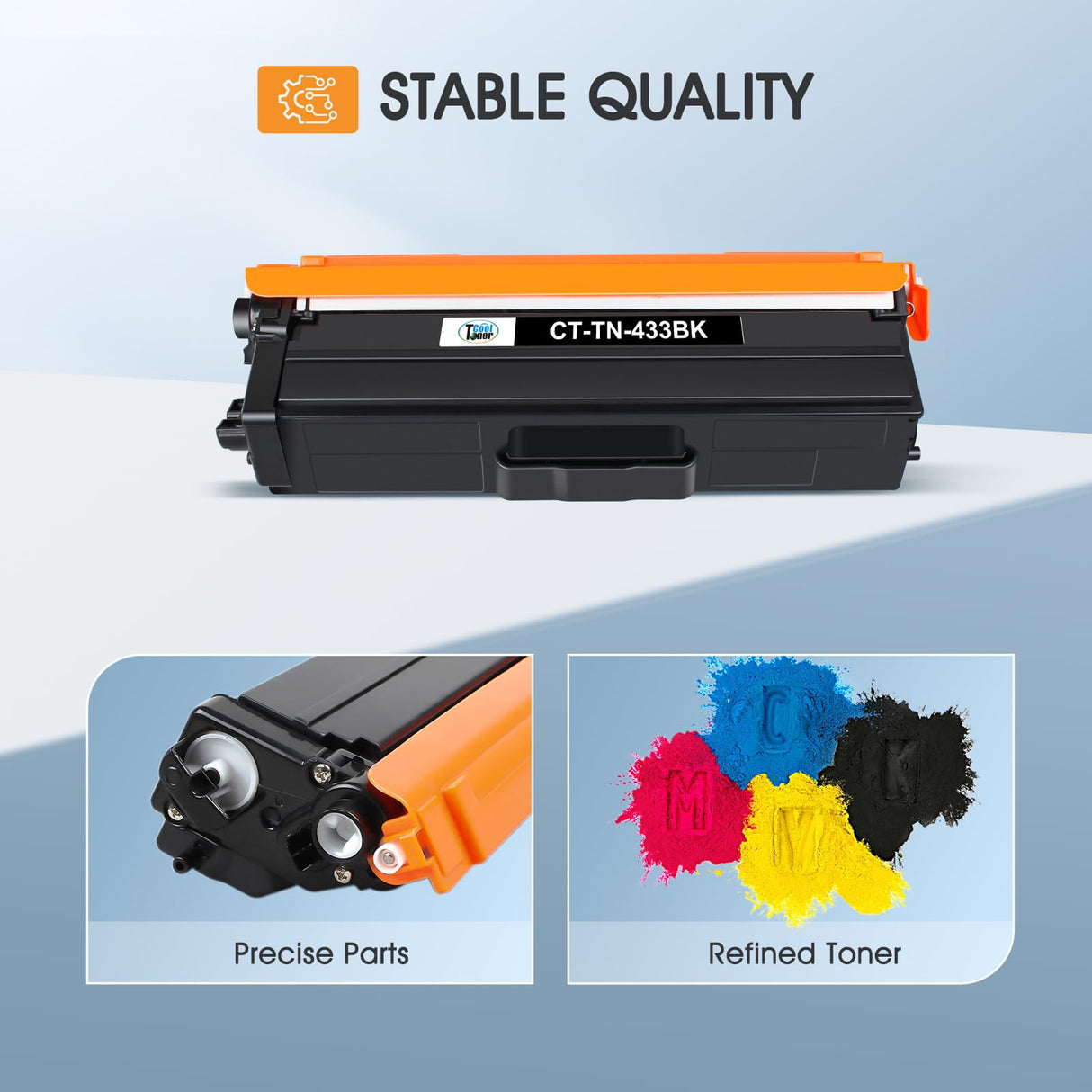 Cool Toner Compatible TN433 Toner Cartridge Replacement for Brother TN433 TN-433 MFC-L8900Cdw for Brother HL-L8360Cdw HL-L8260Cdw MFC-L8610Cdw HL-L8360Cdwt Printer (Black Cyan Magenta Yellow, 4 Pack) Cool Toner