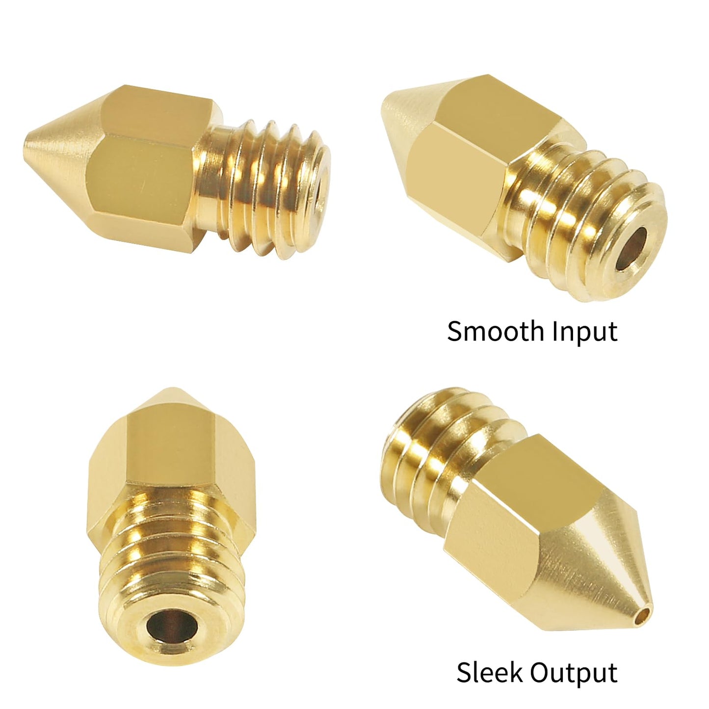 Aokin 8 Pcs 0.6mm MK8 Extruder Nozzles 3D Printer Nozzles for Creality Ender 3/3 Pro/3 V2, Ender 5/5 Pro, CR-10/10S, Makerbot, Anet A8 3D Printer - WoodArtSupply