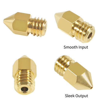 Aokin 8 Pcs 0.6mm MK8 Extruder Nozzles 3D Printer Nozzles for Creality Ender 3/3 Pro/3 V2, Ender 5/5 Pro, CR-10/10S, Makerbot, Anet A8 3D Printer - WoodArtSupply