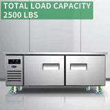 Humagineer 6 Inch Industrial Fixed Casters, Heavy Duty Industrial Grade Caster, Maintenance-Free Aluminum Core PU Wheels 2500 LBS, Durable Rigid Casters Wheels for Industrial, Equipment Humagineer