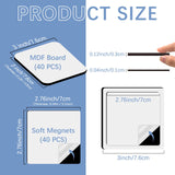 80PCS Sublimation Magnet Blanks 3x3 Bulk Square Produnts 40 Pcs Sublimation Blanks and 40Pcs Soft Magnetic for Kitchen Personalized Sublimation Refrigerator Fridge Magnets Blank Set for DIY Craft LaiHiulaan