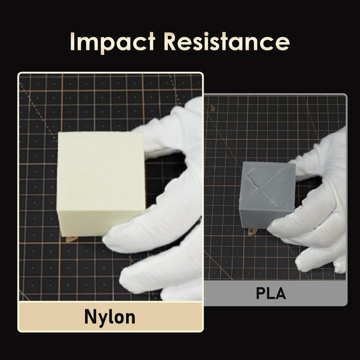 YXPOLYER Nylon Glass Fiber Reinforced Nylon Glass Filled Filament 1.75mm PA6-GF, 50gram Sample yxpolyer