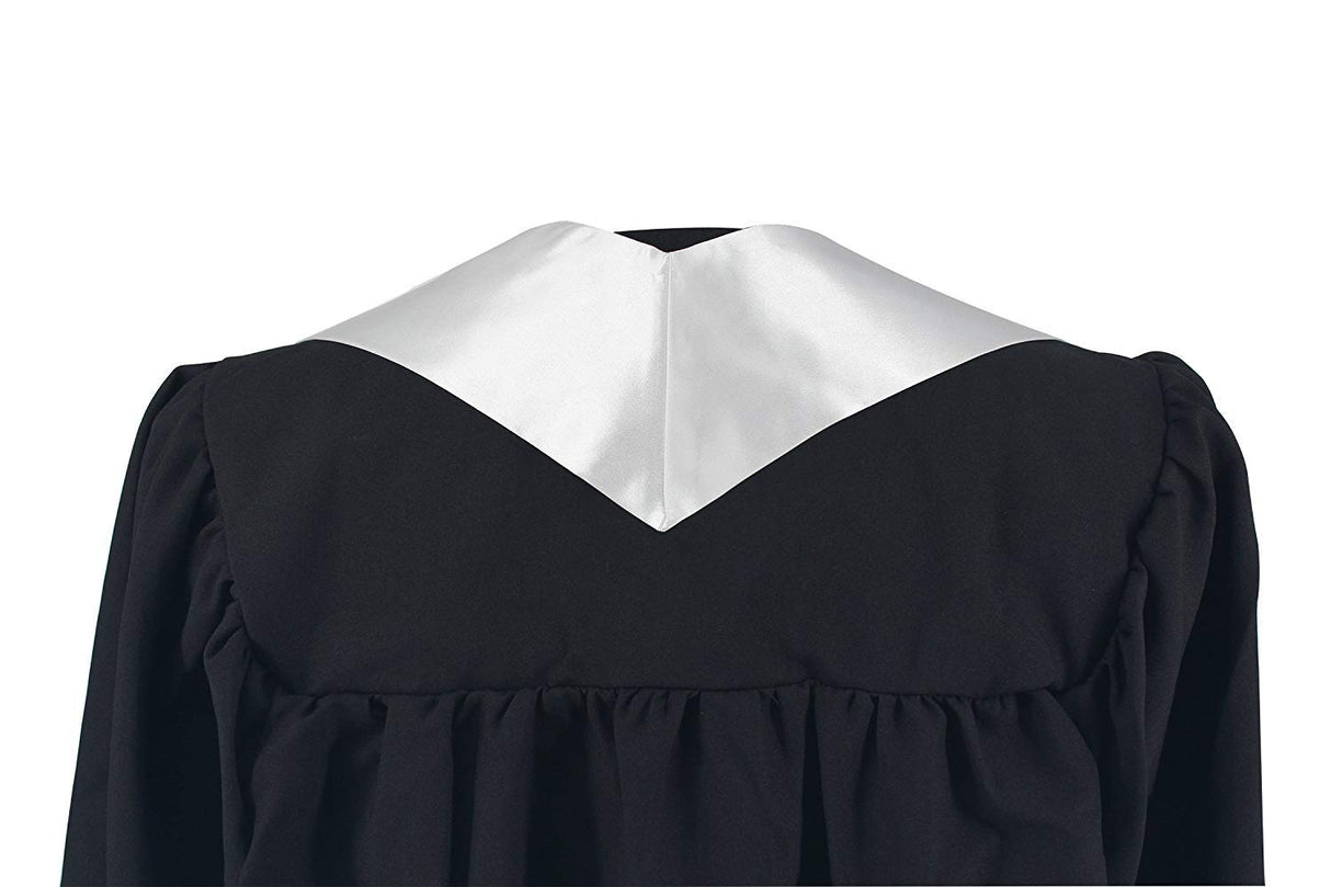 GraduationMall Unisex Adult Plain Graduation Stole 60" White GraduationMall