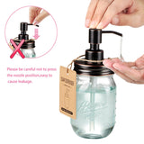 Amolliar Mason Jar Bathroom Accessories Set 4 Pcs -Lotion Soap Dispenser & 2 Qtip Holders & Toothbrush Holder - Rustic Farmhouse Decor, Bathroom Home Decor, Perfect Decorating Idea (Oil Rubbed Bronze) Amolliar