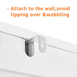 Yaheetech Over The Toilet Storage Cabinet with Double Tempered Glass Doors and Adjustable Shelf, Freestanding Bathroom Storage Rack, 66 Inches Height Yaheetech