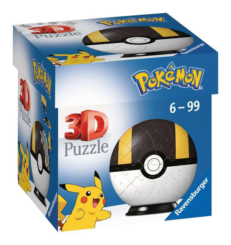Ravensburger Pokemon Ultra Ball - 3D Jigsaw Puzzle Ball for Kids Age 6 Years Up - 54 Pieces - No Glue Required - Pokeball, White Ravensburger
