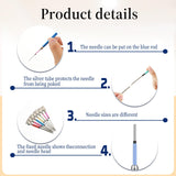 13 PCS Punch Needle Kit Embroidery Punch Needle Tool Punch Needles with Handles Punch Embroidery Kit with 10 Sizes Embroidery Tool Punch for Adults Beginner Cross Stitch DIY Craft Styquenzer