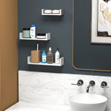 SRIWATANA Floating Shelves Wall Mounted, Solid Wood Wall Shelves, White SRIWATANA