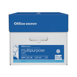 Office Depot® Multi-Use Printer & Copy Paper, 10 Reams, White, Letter (8.5" x 11"), 5000 Sheets Per Case, 20 Lb, 96 Brig Office Depot