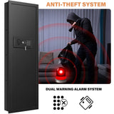 43.3-inch Tall Fireproof Wall Safes Between the Studs, Large Home Wall Safe with Combination Lock and Removable Shelf, Security Wall Safes for Home Firearm Money Valuables Tiskgg