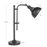 VONLUCE Rustic Desk Lamp Black Adjustable, Industrial Style Metal Task Lamp (25"-29"), Vintage Work Lamp, Farmhouse Reading Lamp in Aged Bronze Finish, ETL Certificate VONLUCE