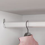 FUNISIR 4 Doors Bedroom Wardrobe, Wood Armoire with 2 Clothes Hanging Rails, 4 Storage Shelves and 2 Drawers, 63“ Wide Bedroom Storage Unit Clothes Organized Closet, White(70.9" H) FUNISIR