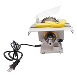 110V Multi-function Mini Table Saw, 750W Portable High Precision DIY Woodworking Cutter Handmade Tool,1000-10000RPM Electric Benchtop Table Polisher Grinder Saw Cutting Machine for Gem Jewelry Rock MUSESPANI