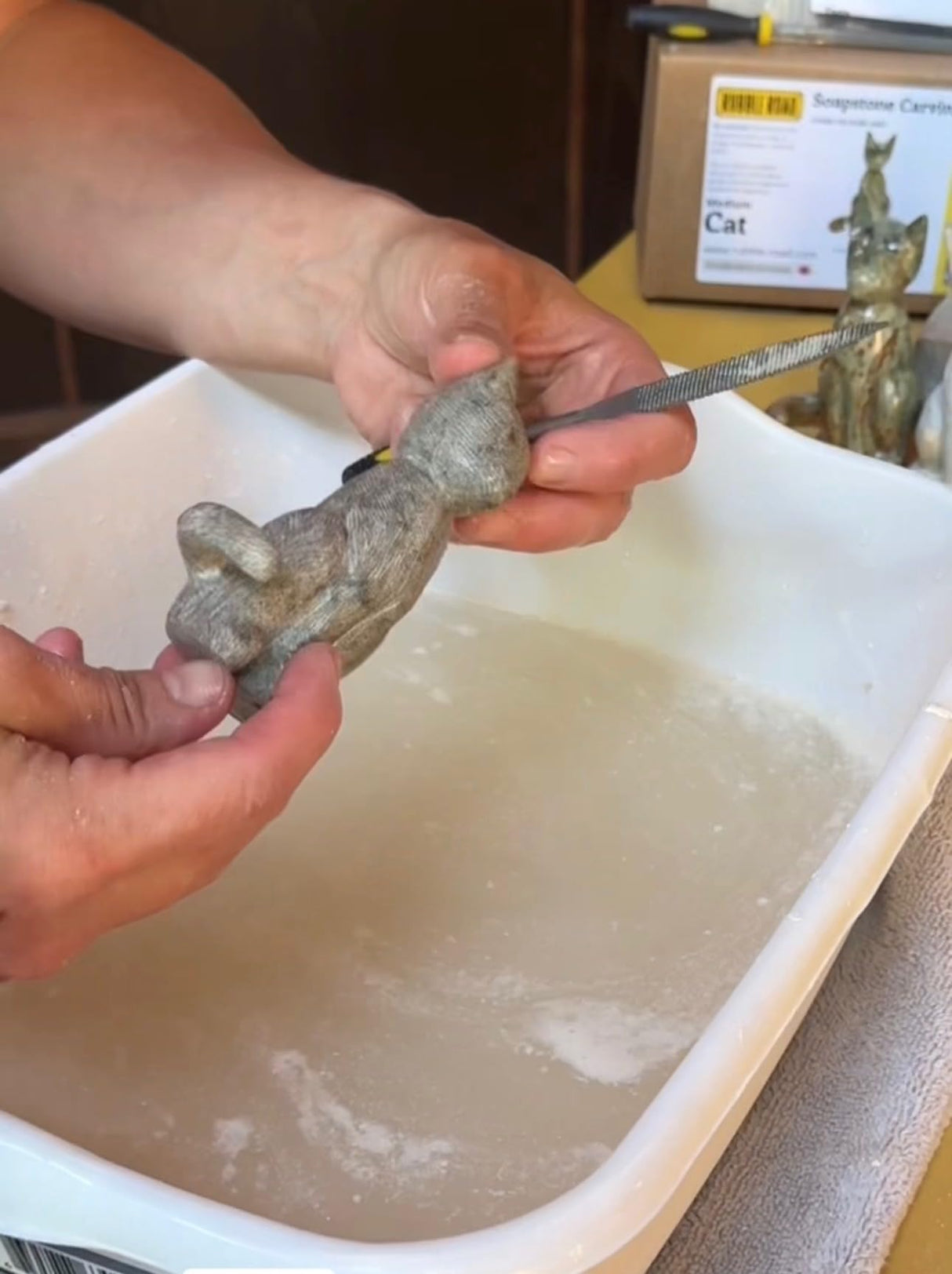 Fox Medium Soapstone Carving Kit DIY Arts and Crafts Kit Generic