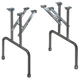 ROCKLER Set of 2 Folding Banquet Table Legs - Sturdy Foldable Table Legs w/Non-Slip Plastic Tips & All-Around Welds - Sleek Black Finish 19 Gauge Steel Table Legs - 24" W x 29" H Standing Desk Legs ROCKLER