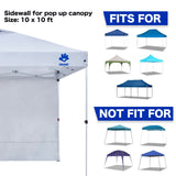 Fanpat Instant Canopy Tent Sidewalls for 10x10 Pop Up Canopy Waterproof,99% UV Protection，3 Piece Sidewalls, White(3PCS Sidewall Only, Canopy Tent NOT Included) FANPAT
