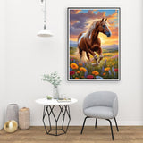 MIRCVSH Horse Paint by Numbers Kit for Adults, Framed Animals Paint by Number Kit on Canvas with Wooden Easel for Home Wall Decor, 12x16 Inch MIRCVSH