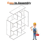 Sweetcrispy 9 Cube Storage Organizer - Open Cube Bookshelf with 5 Removable Back Panels, Display Storage Bookcase for Living Room, Bedroom, Entrance Hall, Home Office，36" L×11.6" W×36" H, Black Sweetcrispy