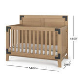 Child Craft Lucas 4-in-1 Convertible Crib, Baby Crib Converts to Day Bed, Toddler Bed and Full Size Bed, 3 Adjustable Mattress Positions, Non-Toxic, Baby Safe Finish (Nutmeg) Child Craft