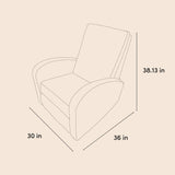 Storkcraft Santa Monica Power Recliner Swivel Glider (Ivory Basketweave) – Effortless Electronic Power Recline, USB-A & USB-C Charger Storkcraft