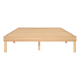 Naomi Home 14 Inch Natural Solid Wood Queen Platform Bed Frame with Silent Slats and Under-Bed Storage Naomi Home