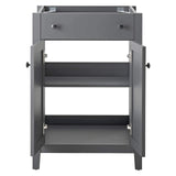 Modway EEI-3875-GRY Nantucket Bathroom Vanity Cabinet, 24" Sink Basin Not Included, Gray Modway