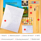 TUMOVO Jesus Paint by Number for Adult, DIY Painting by Number Kits On Canvas, Jesus Christ Boat Calms Storm Sea Paint by Numbers for Adults Beginner Craft Kits 16X20 Inch(with Frame) TUMOVO