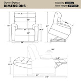 DYNOX Big Man Large-Wide Power Dual Motor Lift Recliners Chairs for Elderly Lay Flat Lift Chair with Infinite Positions, Heat & Massage, Supports 400 LBS(9298,Faux Leather,Cream) DYNOX